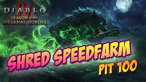 Shred Druid Pit Speedfarm Diablo Youtube