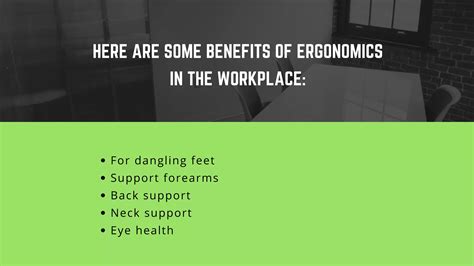 Health Benefits Of Ergonomics In The Workplace Ppt