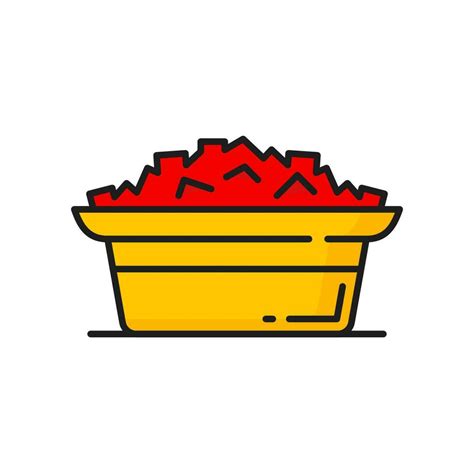 Red paste in bowl asian food jainism religion icon 26836488 Vector Art ...