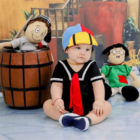 Fantasia Turma do Chaves Kiko Bebê Menino Chapéu SACOLA DO BEBÊ