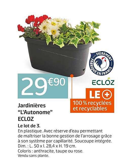 Promo Jardinières l autonomie Ecloz chez Jardiland iCatalogue fr