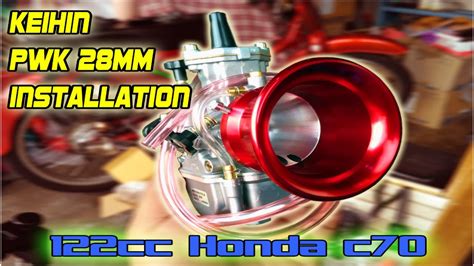 Keihin Pwk 28mm Power Jet Carburetor Installation 122cc Honda C70