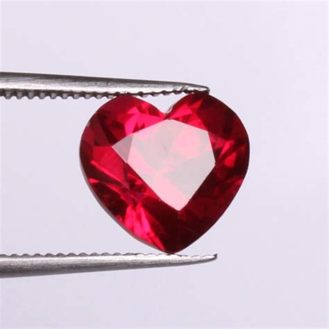 Natural Red Ruby 3 85 Ct Diamond Cut Heart Shape Loose Certified