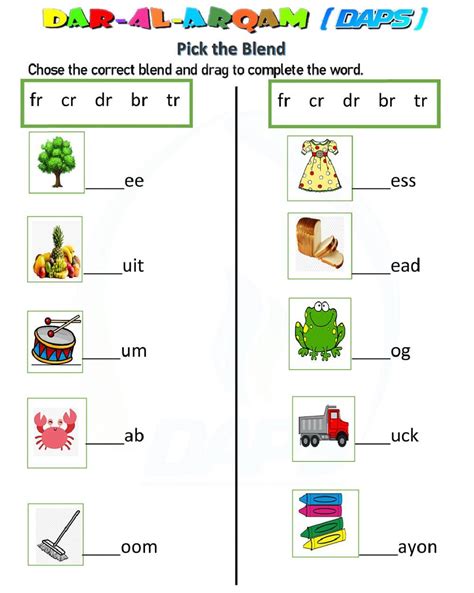 Consonant Blends Worksheets Phonics Blends Phonics Activities