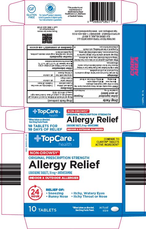 Topco Associates Llc Allergy Relief Drug Facts