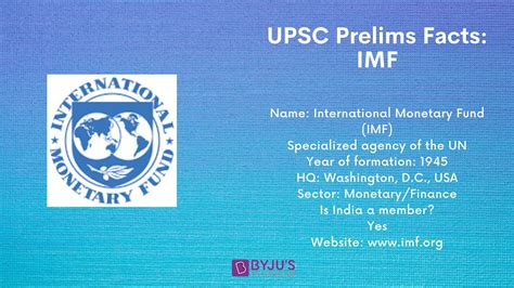 International Monetary Fund (IMF) - History, Functions | UPSC Notes