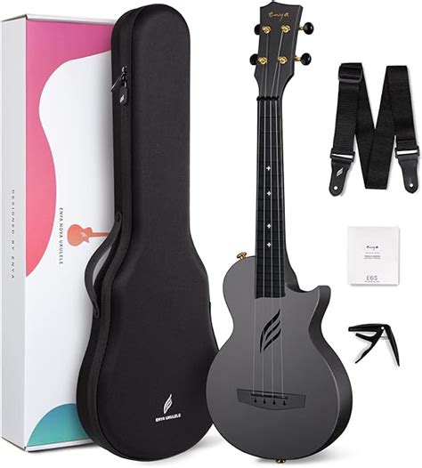 Enya Concert Ukulele Nova U Carbon Fiber Travel Ukulele With