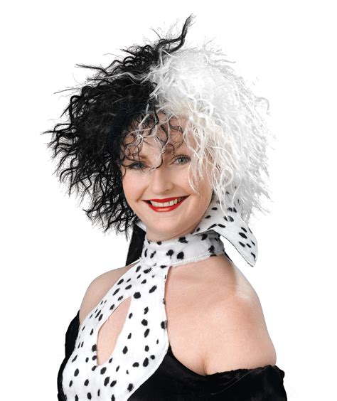 Evil Madame Cruella Wig Glitz Fancy Dress