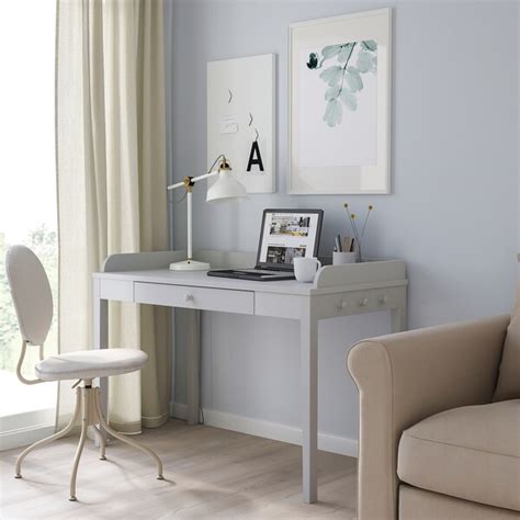 Smyga Desk Light Grey 122x60 Cm Ikea