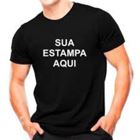 Camisa Preta Personalizada Do Seu Jeito Frente E Verso Elo