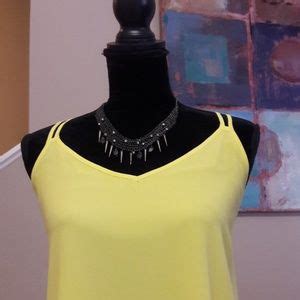 Naked Zebra Tops Naked Zebra Yellow Sheer Camitop Poshmark