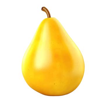 Fresh Yellow Pear Ai Generated Fruit Juicy Organic PNG Transparent