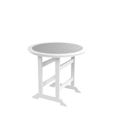 AUTMOON Patio Bar Table, Outdoor Height Bar Table Tall with Umbrella ...