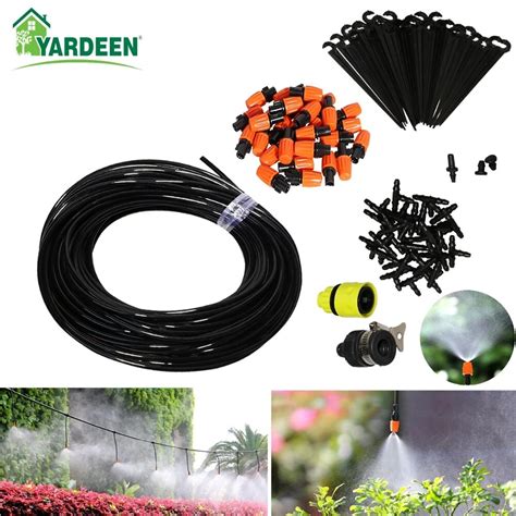 25m Automatic Micro Drip Irrigation System Garden Irrigation Spray Plants Self Watering Kits