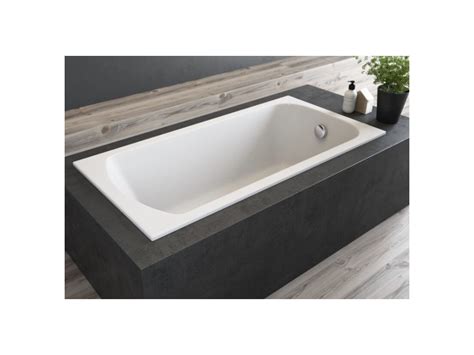 Badewanne Rechteck Classic Slim 170x75 Rand 17mm Ablauf Viega Füße