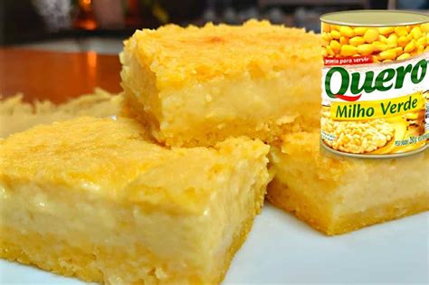 Bolo De Milho Cremoso Feito Milho De Latinha Muito Molhadinho E