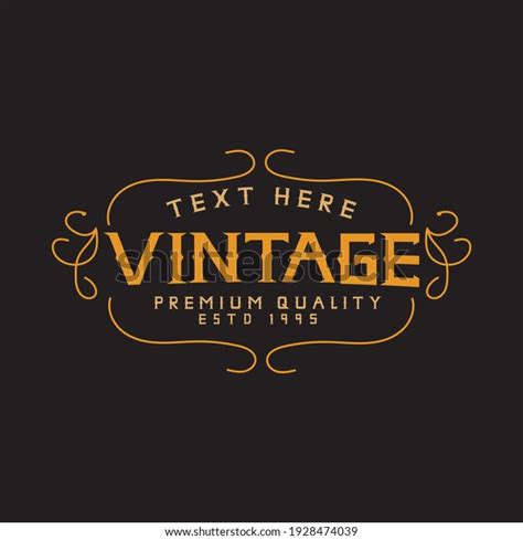 Vintage Logoluxury Logocoffe Shop Retro Logovintage Stock Vector ...