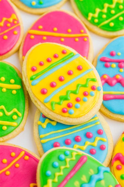 Easy Decorated Easter Egg Cookies Fun Cookie Recipes