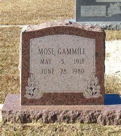 Moses Mose Gammill 1918 1980 Mémorial Find a Grave