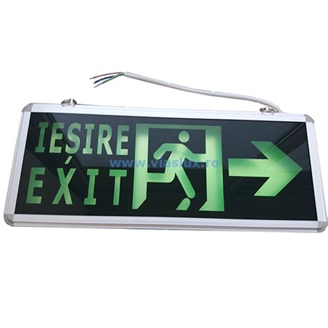 Indicator IESIRE EXIT Dreapta Cu Acumulator Si 2 Fete Iluminate