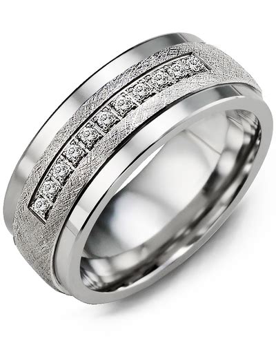 White Tungsten Carbide Wedding BandC15 Ayanawebzine