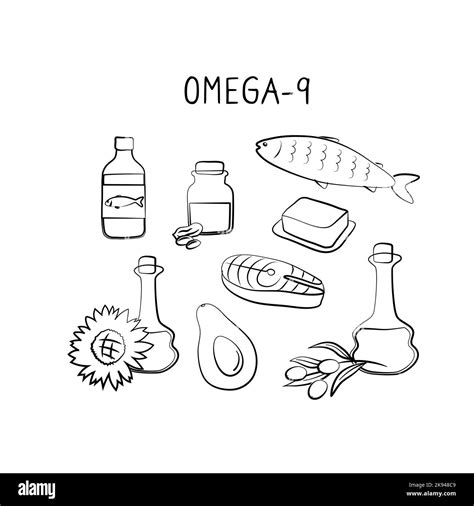 Omega 9 Containing Food Groups Of Healthy Products Containing Vitamins