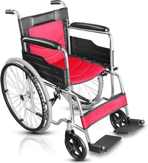 Amazon.com: Folding Wheelchair Self Propelled Wheelchairs Lightweight Folding Wheelchair ...