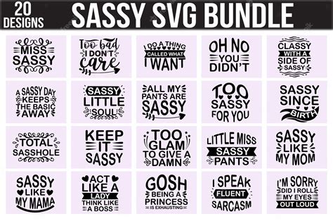 Premium Vector Sassy Svg Bundle