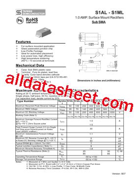 S Al Datasheet Pdf Taiwan Semiconductor Company Ltd