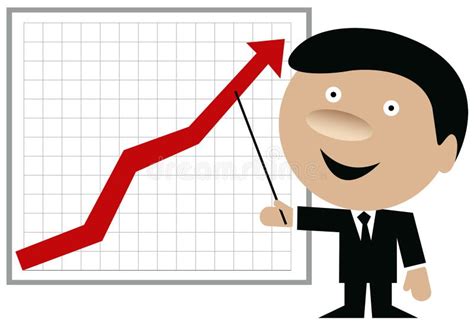 Business Man Looking At Chart Going Up Stock Vector Illustration Of 480