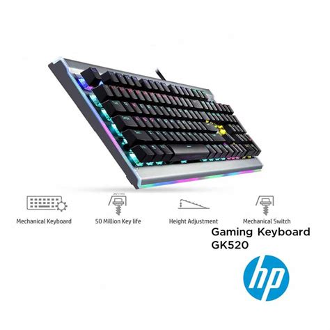 Teclado Gamer Mec Nico Hp Rgb Gk Black Switch Sipo