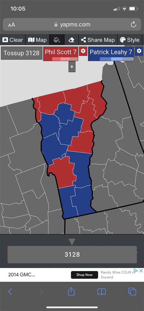 2022 Senate election between Phil Scott and Patrick Leahy : r/YAPms