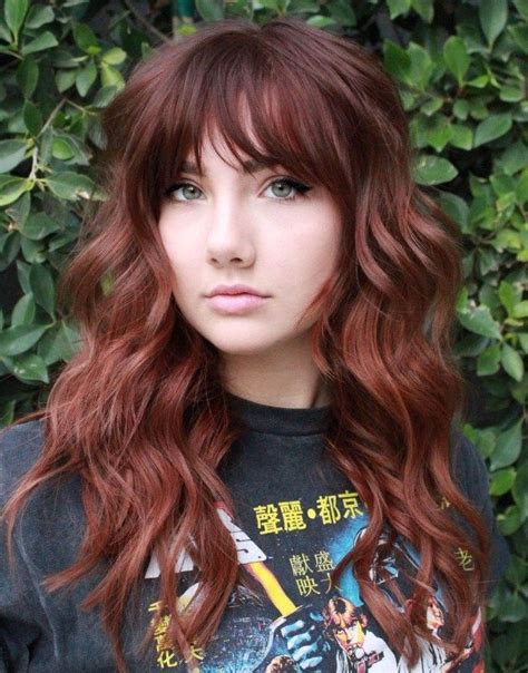 50 Trendy Haircuts With Bangs For Your Next Style Upgrade Hair Adviser Dyed Red Hair Red