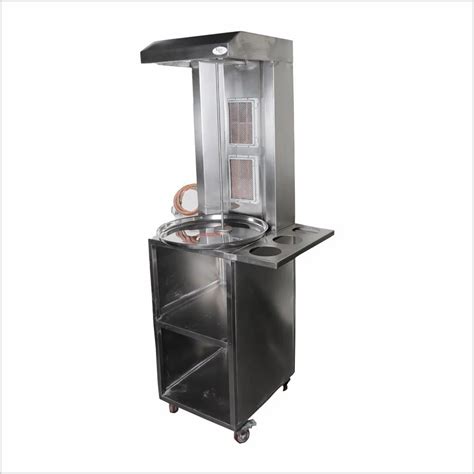 Silver Stainless Steel Shawarma Machine For Hotel Number Of Burners