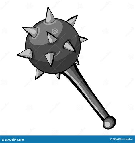 Medieval Mace. Color Vector Illustration | CartoonDealer.com #61485460