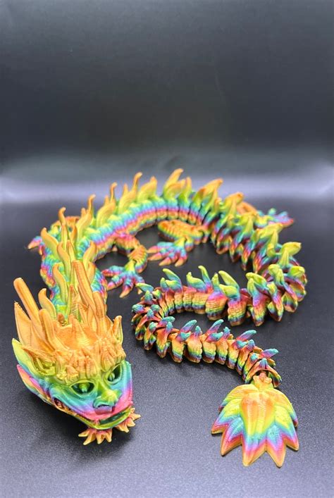 D Printed Articulating Chinese Dragon Flexi Dragon Etsy