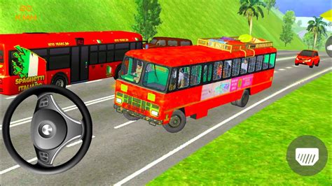 Indian Sleeper Bus Simulator Wite Bus With Luggage On Roof Gameplay