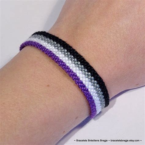 Asexual Pride Flag Bracelet Love Friendship Handwoven Etsy