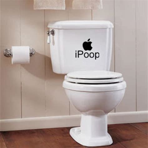 Ipoop Apple Toilet Tank Vinyl Wall Lettering By Alastingexpression