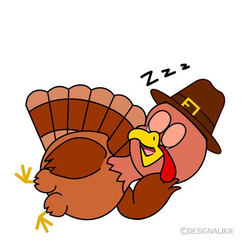 Free Sleeping Thanksgiving Turkey Cartoon Imagecharatoon Clip Art