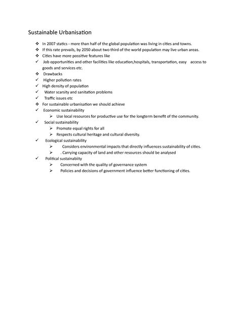 Sustainable Urb WPS Office Sustainable Urbanisation In 2007 Statics