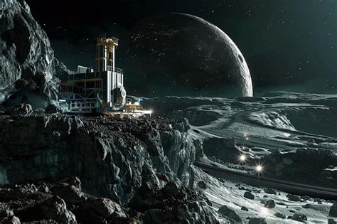 Premium Photo A Mining Operation On A Mineralrich Asteroid Ar