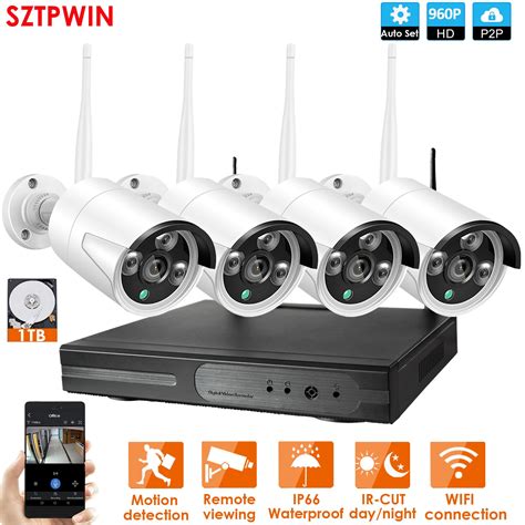 Compre Sistema De Cctv Ch Inal Mbrico P Nvr Mp Ir Exterior P P