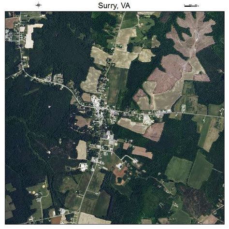 Aerial Photography Map of Surry, VA Virginia