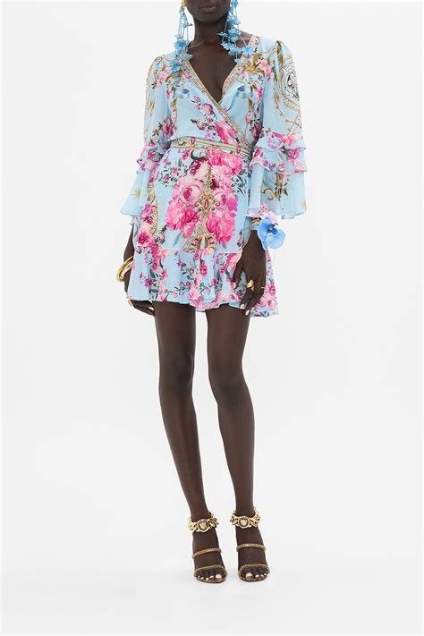 Short Wrap Dress With Ruffle Sleeve Down The Garden Path Camilla Au