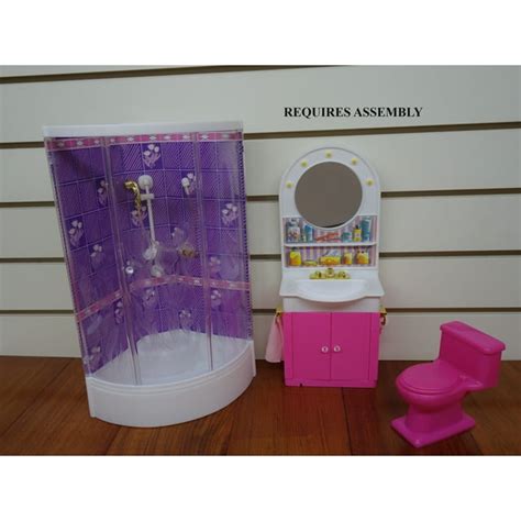 My Fancy Life Barbie Bathroom Dollhouse Furniture Play Set For 10 12