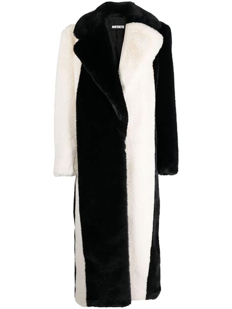 ROTATE BIRGER CHRISTENSEN Salome Faux Fur Coat In Black Lyst