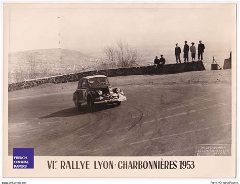 Automobiles Rare Grande Photo De Presse Voiture Rallye Lyon