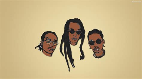 Migos Cartoon Pics Migos Takeoff Offset Quavo Dope Tapestries Gunna