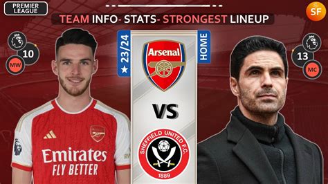 Arsenal Vs Sheffield United Strongest Potential Lineup Team Info